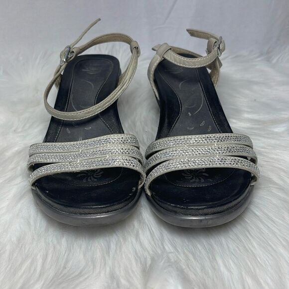 ABEO Grace Neutral Mid Heel Sandals Sz 9.5 - Picture 3 of 6